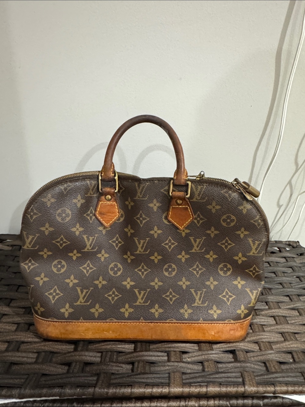 Louis Vuitton Monogram Canvas Alma Satchel in Brown